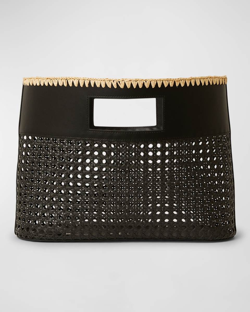Ellie Small Woven Top-Handle Bag